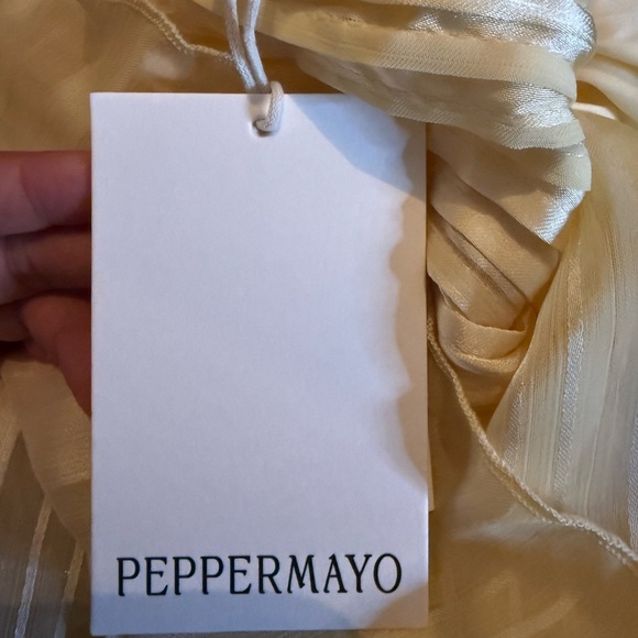 PEPPERMAYO NWT Willow Chiffon Mini Dress - Yellow - Picture 4 of 4